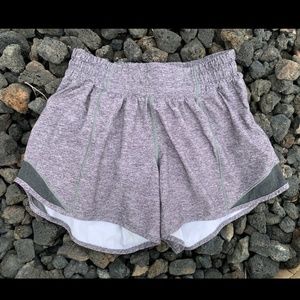 Lululemon Hotty Hot Short 4" in Grey Heather